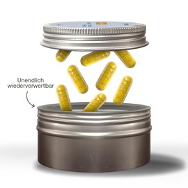 Turmeric Extract High Dose in a Tin with Black Pepper Extract Vegan, Laboratory Tested and Formulated and Bottled in Germany
