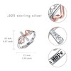 SVODEA Cross Infinity Ring for Women 925 Sterling Silver Engraved