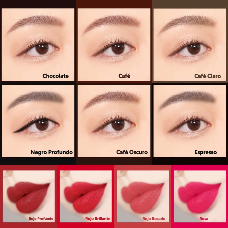 Kit Microblading Pigmento Cremoso Ouo Lunabel 10pzs 7.5ml Color Lt00509