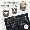Honsoo Extensiones de Cabello Humano con Clip Negro Azabache 70g
