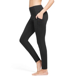 BALEAF Fleece Lined Leggings for Women Winter Thermal Leggings Warm Thick Yoga Pants Cold Weather with Pockets Black XXL