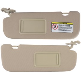 ASAPE Left & Right sides Sun Visor Fit for 2011-2014 for Hyundai Elantra, Beige without Sunroof 1*Car Sun Visor(Left & Right sides)