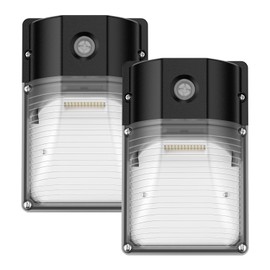 JC-LGL 30W LED Wall Pack Light with Dusk to Dawn Sensor, 3600LM, 5000K Daylight, 120Vac Led Porch Lights, IP65 Waterproof Outdoor Security Lighting for Garage Warehouse Garden, ETL Certified, 2 Pack