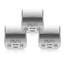 YAZIYIR Pack of 3 Removable Ceramic Blades for Dog Grooming 3-3/4FC, Compatible with Andis/Oster A5/Heiniger/Moser max 50/Wahl,3-3/4FC Blade 1/2 Inch 13 mm Cutting Length