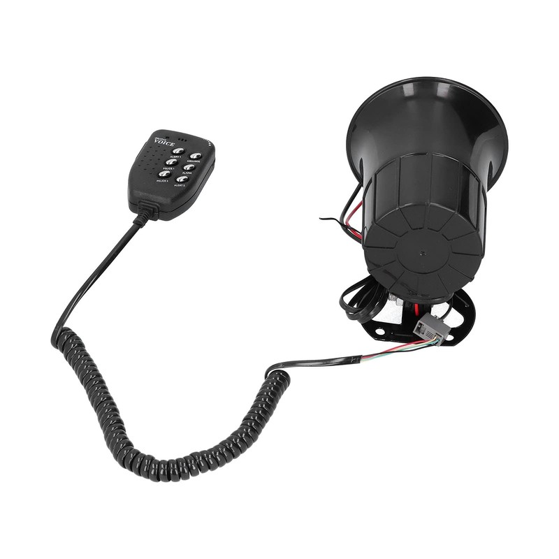Car Megaphone, 12V 500W 120db Modified Horn 6 Sounds Warning