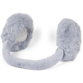 styleBREAKER 04026070 Women's Ear Warmers Plain in Soft Teddy Fur Look - Fluffy Soft Earmuffs for Cold Winter Days, gray