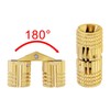 HOJLKLD 6Pcs 8 mm Hidden Brass Barrel Hinges, 180 Degree
