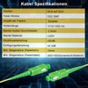 8ternityFiber Fibre Optic Cable SCA to SCA 15M/49FT, OS2 Fibre