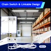 hykolity 4FT LED Shop Light with Reflector,5500LM,3 Power Level&3CCT
