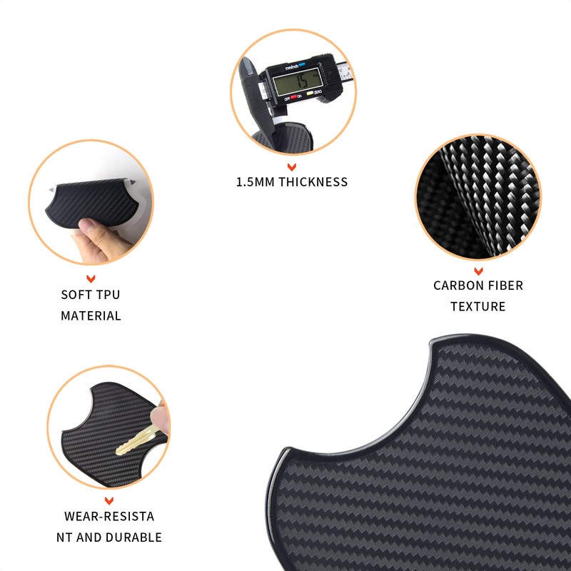 TANGSEN 車用 ドアハンドルプロテクター 車ドアハンドル カバー シール ステッカー 傷隠し保護 ガード 引っかき傷