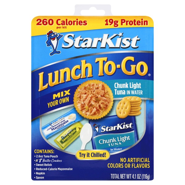 StarKist Lunch To-Go Chunk Light Pouch - Mix Your Own Tuna Salad -4.1 Ounce, 12 count (Pack of 1)
