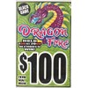 Dragon Fire $100 Bingo Pull Tabs Game, Seal Card