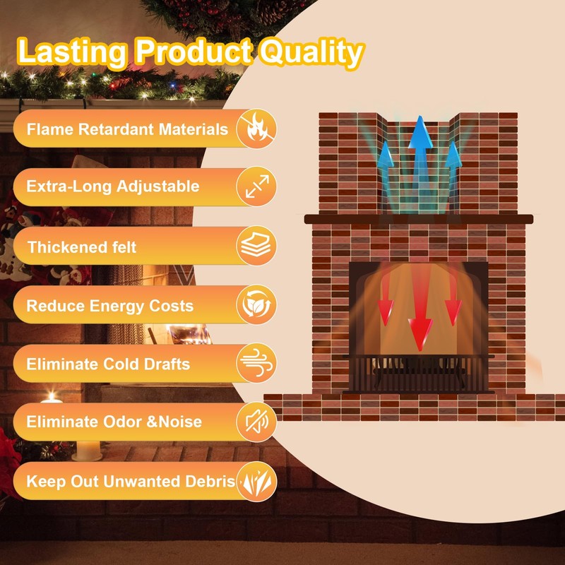 avvkfcmn Chimney Flue Plug for 16" x 16" Square Flue,