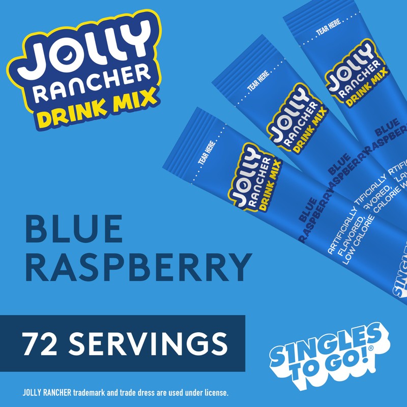 Jolly Rancher Rancher Singles To Go Water Drink Mix, Blue