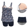 ECUPPER Ladies 2 Piece Swimwear Tankini Tops and Shorts Plus