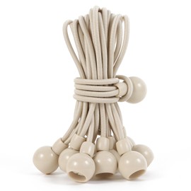 New Type of Ball Shaped Bungee Cord, 9 inches, 32 Pieces, Used for Camping, Tent Poles, Bicycles, Motorcycle Back Shelves, Goods, UV Protection, Tent Tarpaulin Tied Bungee Balls (9 inBeige, 32)