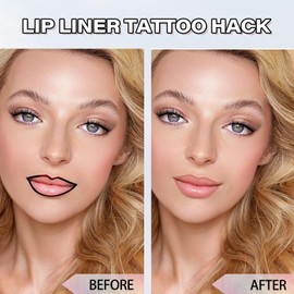 Cilrofelr Peel Off Lip Liner Stain, Long Wear Tattoo Lip Liner with Tweezer, Peel Off Lip Stain with Matte Finish, Long Lasting, Waterproof, Transfer-proof, Highly Pigmented Color (Nude Pink)