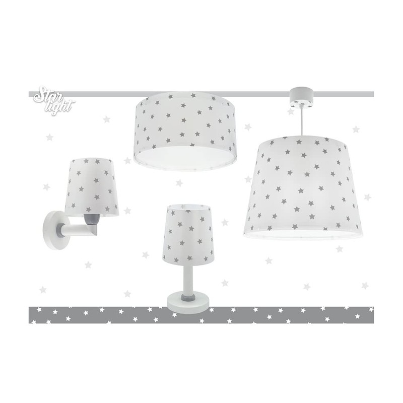 Dalber Children's Table Lamp Bedside Lamp Star Light Stars White