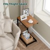 Ekisemio C Table for Sofa, C Shaped End Table with