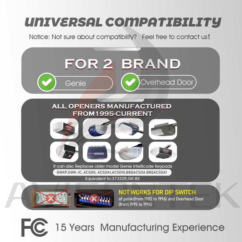 1 for OKP-BX Overhead Door Garage Opener Keypad - Compatible