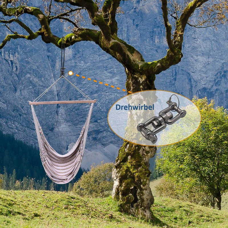 Kliffhanger Swivel with Ball Bearing for Hanging Chairs up to