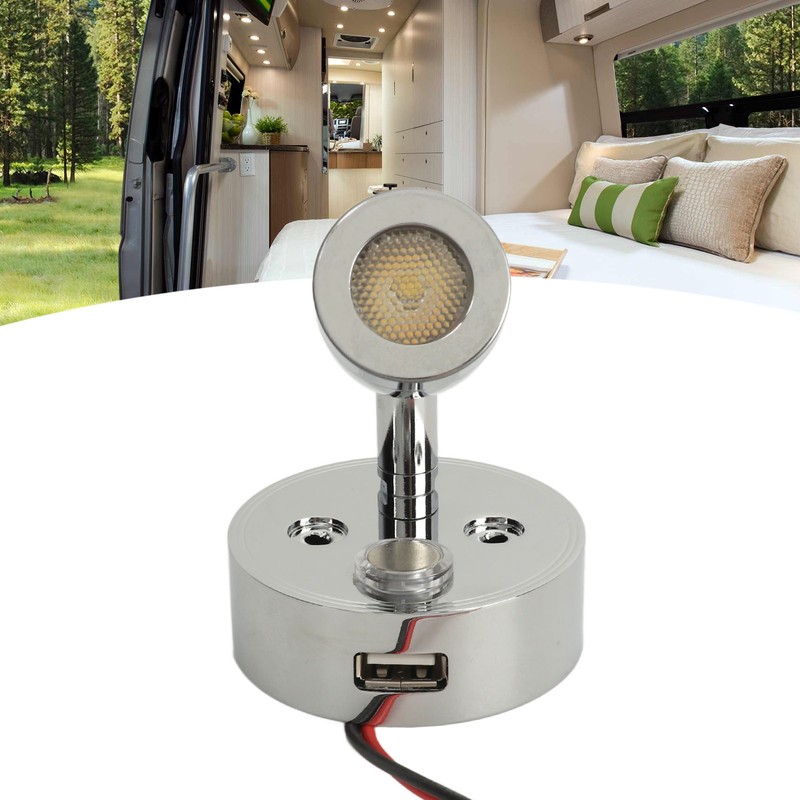 DC 10‑30V RV Reading Lamp Touch Control Adjustable Brightness Interior