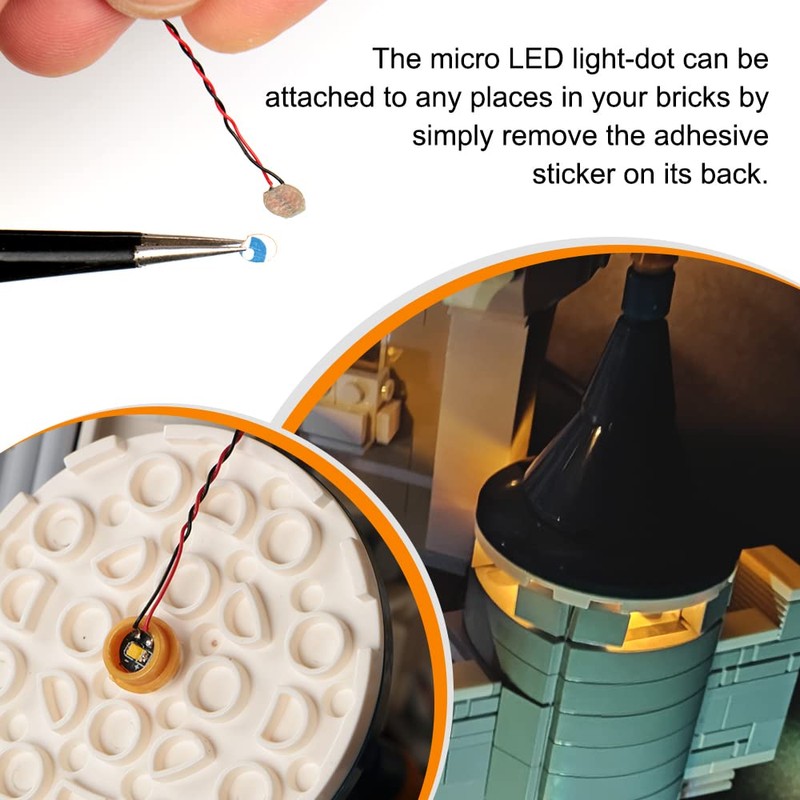 TEDDOO 14 Pcs LED Light Bricks,Compatible with Mainstream Building Block