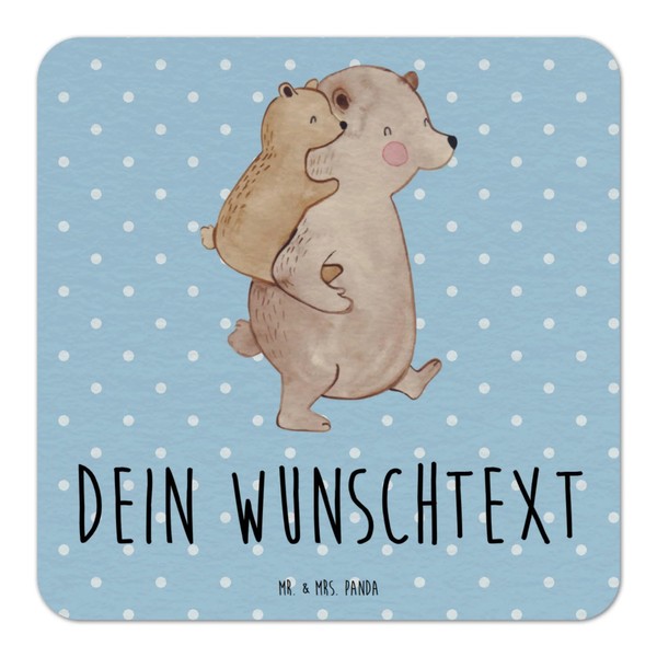 Mr. & Mrs. Panda Personalisierter Bierdeckel Papa Bär 25er Set