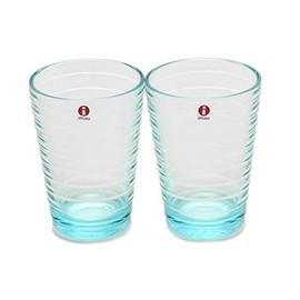 iittala 951067 Inoa Alto Highball, 11.2 fl oz (330 ml) Pair, Water Green