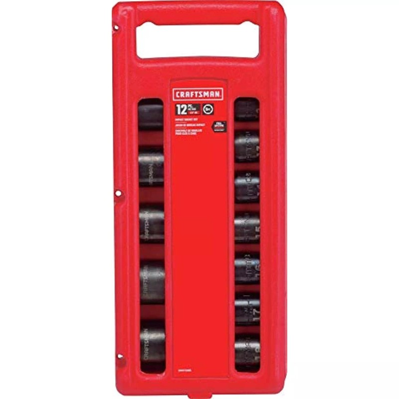 CRAFTSMAN Impact Socket Set, Metric, 1/2-Inch, 12-Piece (CMMT15885)
