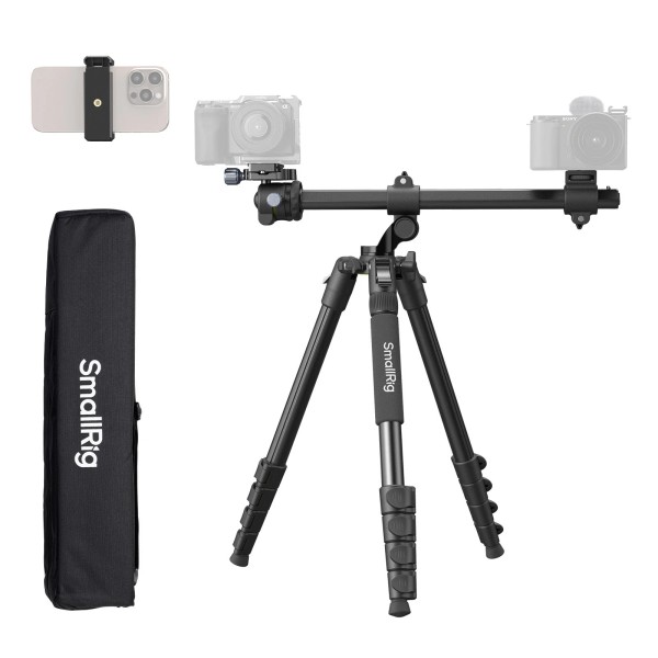 SmallRig CT25 64.5" Horizontal Overhead Tripod for Camera w/ Smartphone