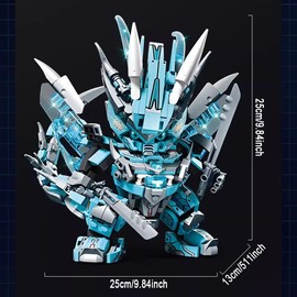 kececo Dragon Mecha Transforming,Mechanical Robot Dragon-Shaped Model Building Block Toy Set, Cool Warrior, Suitable as a Christmas Birthday Gift for Adults or Children