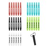 KOTO Darts chäfte Collection Short + Remover, Nylon Shafts Red,