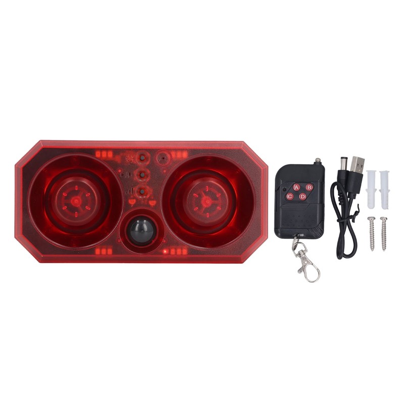 Outdoor Solar Motion Sensor Alarm Waterproof 13 Sounds Dog Barking