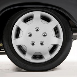 Upgrade Your Auto Set of Four 14' Silver Hubcap Wheel Covers for Toyota Camry 1991-1994 (Push-on)