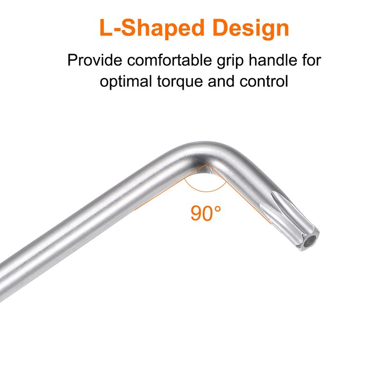 sourcing map T20 Tamper Proof Torx Star Key Bit Wrench