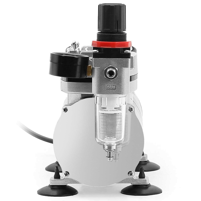 PointZero 1/5 HP Airbrush Compressor with Regulator, Gauge and Water