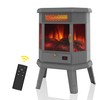 Electric Fireplace Heater 24'' Freestanding Fireplace Stove Infrared Fireplace RealSmart
