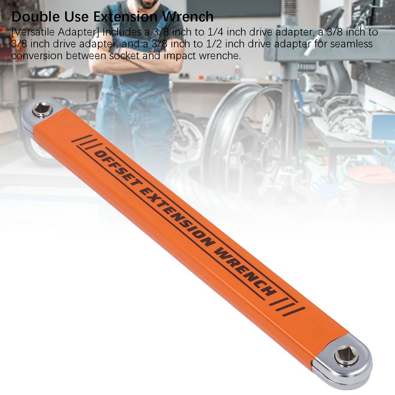 Offset Extension Wrench with 1/4in 3/8in 1/2in Drive Adapter Multifunctional