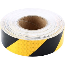 Reflective Hazard Caution Stripe Tape Yellow and Black Waterproof (2" X 150 Feet)