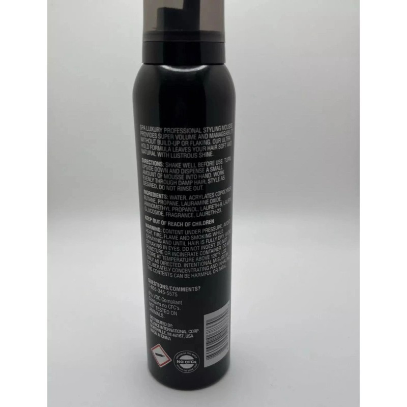 SPA Luxury Styling Hair Styling Mousse Extra Hold Volume Body