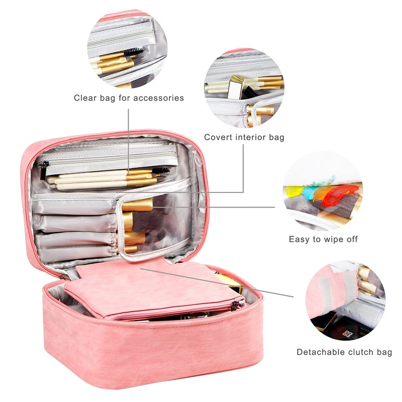 EXERZ Cosmetic Bag/Makeup Bag with a Detachable Pouch - Vanity