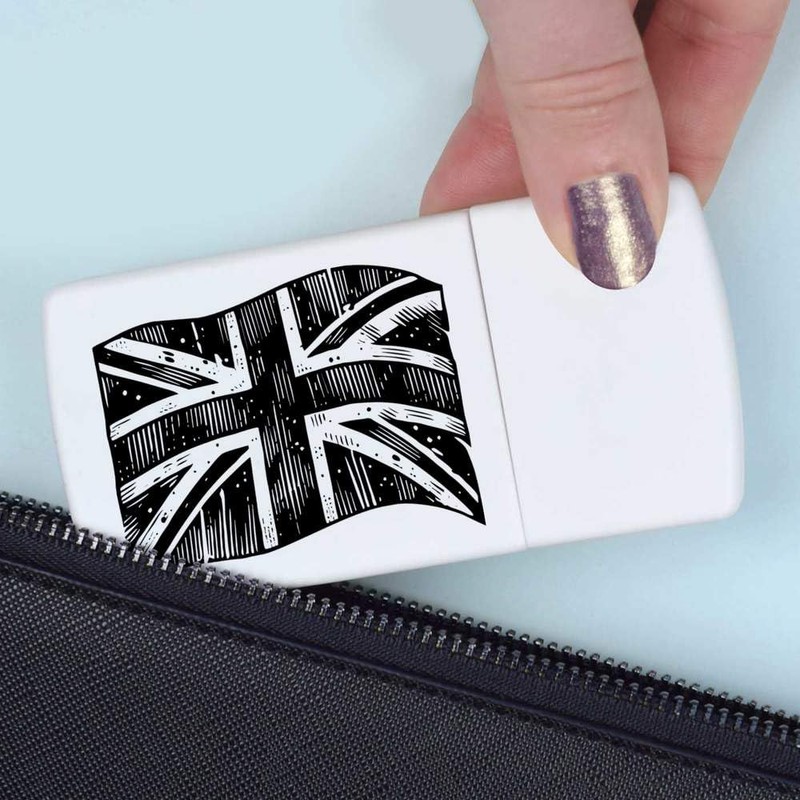 'Waving Union Jack Flag' Pill Box with Tablet Splitter (PI00032857)