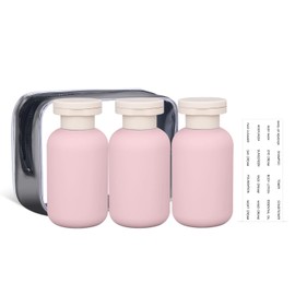 ASEVAT 3.4 oz Plastic Squeeze Bottle for Lotion, Plastic Empty Shampoo Conditioner Container, Plastic Travel Size Toiletries Bottles for Shampoo, Lotion, Cream and Liquids (3 Pcs)