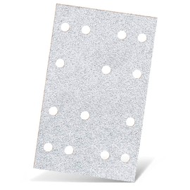 MENZER White Klett-Schleifblätter, 133 x 80 mm, 14-Loch, f. Schwingschleifer, Normalkorund (50 Stk.) K80