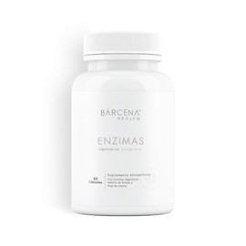 Enzimas Digestivas Brcena Health  Fórmula Multienzimas con Hinojo y Menta  60 Cápsulas Vegetales  Sin Azúcar  Vegano  Suplemento Alimenticio          