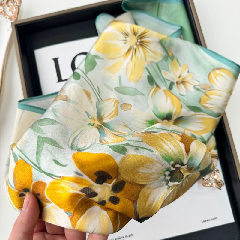 MEISEE 100% Pure Mulberry Silk Scarf 21" Square Scarf Neckerchief