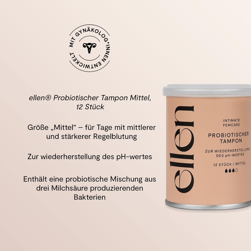 Ellen Probiotic tampon 12 pieces - medium