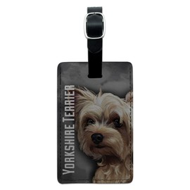 Yorkshire Terrier - Yorkie Dog Pet Leather Luggage ID Tag Suitcase Carry-On
