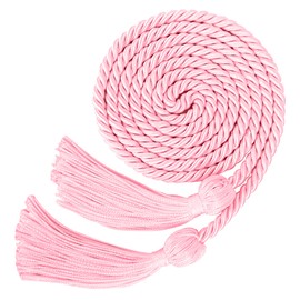 Zanzike Graduation Cords 2025, Pink Graduation Honor Cord with Tassel, 68" Long, Polyester, Twisted, 5.66 Foot